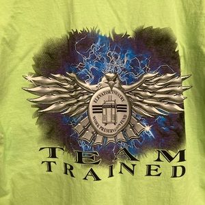 VTG Elevator Union Neon green t shirt